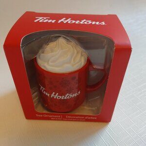 2021 Tim Hortons TREE ORNAMENT BNIB Hot Chocolate with Whipped Cream